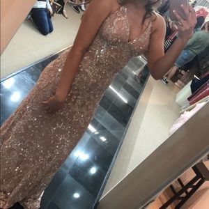 Scala Prom dress beaded sz 0 mermaid NEW